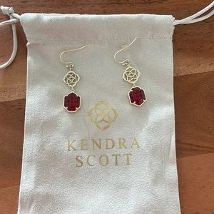 Kendra Scott red drop earrings